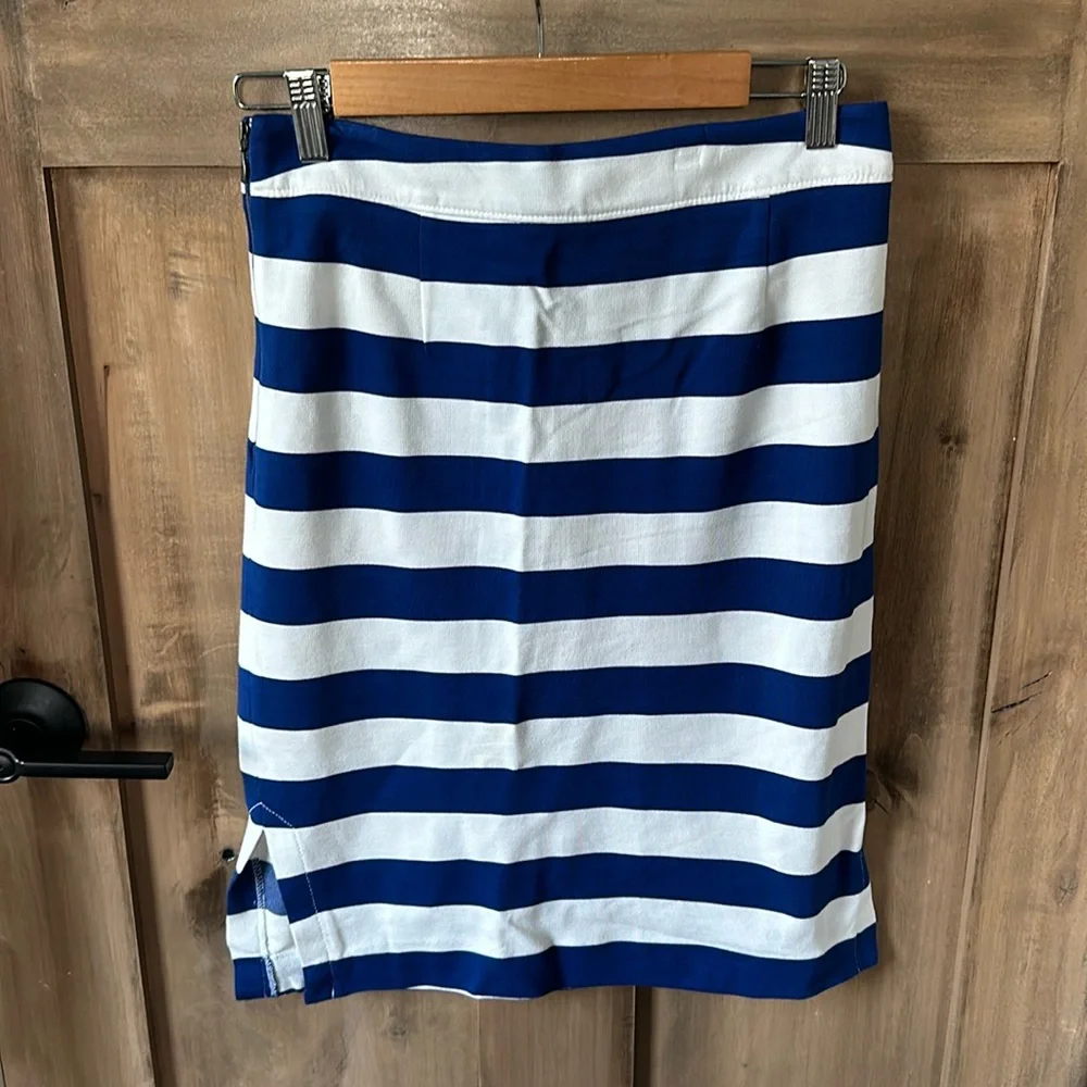 Banana Republic Striped Stretch Pencil Skirt